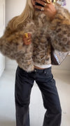 Womens Printed Plush Casual Coat