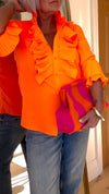 Womens Round Piece Splicing Solid Color Casual Top