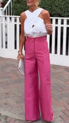 Women Cross Top + Pants Temperament Casual Suit