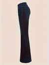 Womens Spliced high-waisted Casual Jeans
