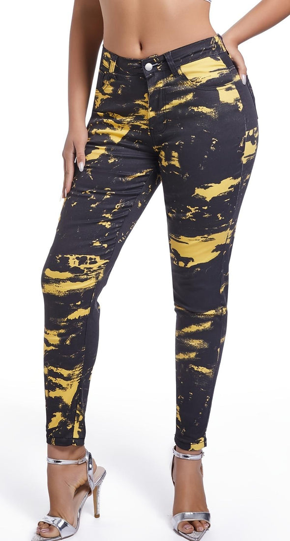 Ladies Cross Dyed Casual Jeans