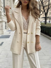 Women Lapel Double-breasted Temperament Casual Blazer