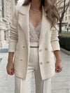 Women Lapel Double-breasted Temperament Casual Blazer