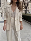 Women Lapel Double-breasted Temperament Casual Blazer