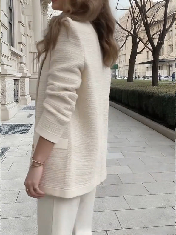 Women Lapel Double-breasted Temperament Casual Blazer