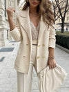 Women Lapel Double-breasted Temperament Casual Blazer