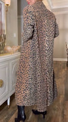 Women Lapel Printed Temperament Casual Coat