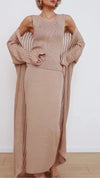 Women Solid Color Casual Three-piece Set