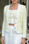 Women Suspender Inner Wear + Cardigan Wool Casual Set