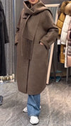 Womens Lapel Solid Color Temperament Casual Coat