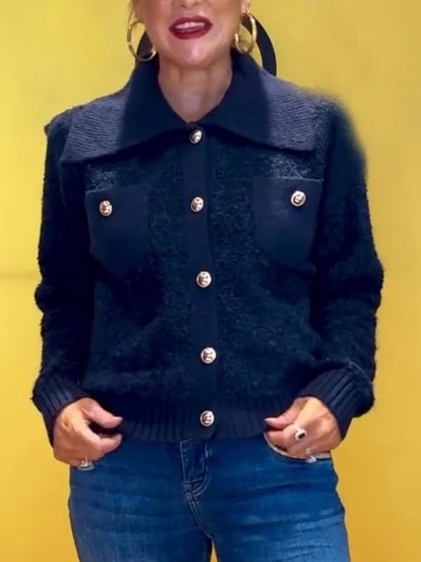 Womens Lapel Breasted Temperament Casual Jacket