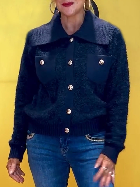 Womens Lapel Breasted Temperament Casual Jacket