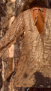 Women V-neck Tassel Loose Casual Dress