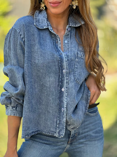 Womens Lapel-breasted Casual Top