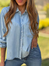Womens Lapel-breasted Casual Top