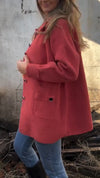 Womens Lapel-breasted Casual Coat