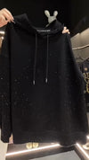 Womens Round Neck Drawstring and Ironing Casual Sweatshirt