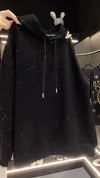 Womens Round Neck Drawstring and Ironing Casual Sweatshirt