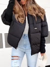 Womens Round Neck Hooded Casual Coat
