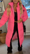 Women Stand-up Tie Hood Solid Color Casual Cotton Jacket