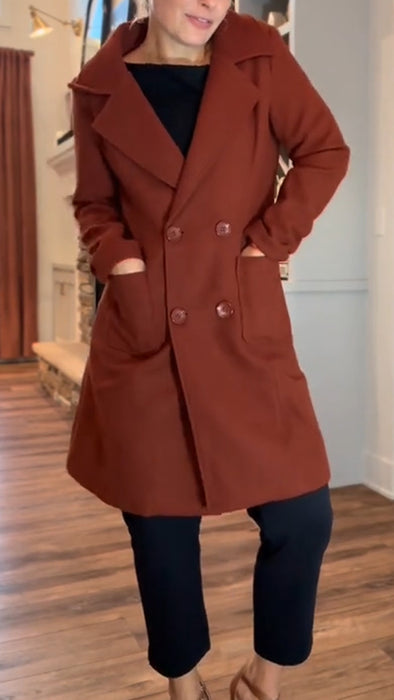 Womens Lapel Solid Color Temperament Casual Windbreaker
