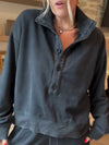 Women Lapel Solid Color Casual Top