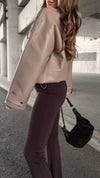 Women Stand-up Collar Zipper Temperament Leather Jacket