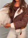 Women Lapel Plush Temperament Casual Jacket