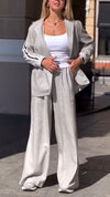 Women Lapel Jacket + Pants Temperament Commuter Set
