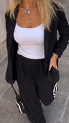 Women Lapel Jacket + Pants Temperament Commuter Set