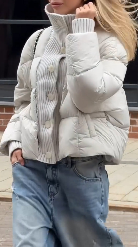 Womens Stand-up Collar Shawl Temperament Casual Coat