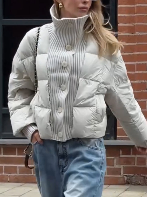 Womens Stand-up Collar Shawl Temperament Casual Coat