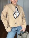 Women Lapel Splicing Temperament Casual Jacket