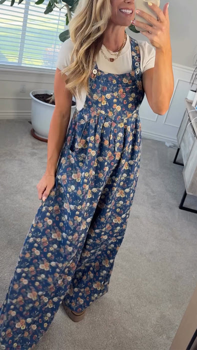 Womens Strap Printed Casual Jumpsuits