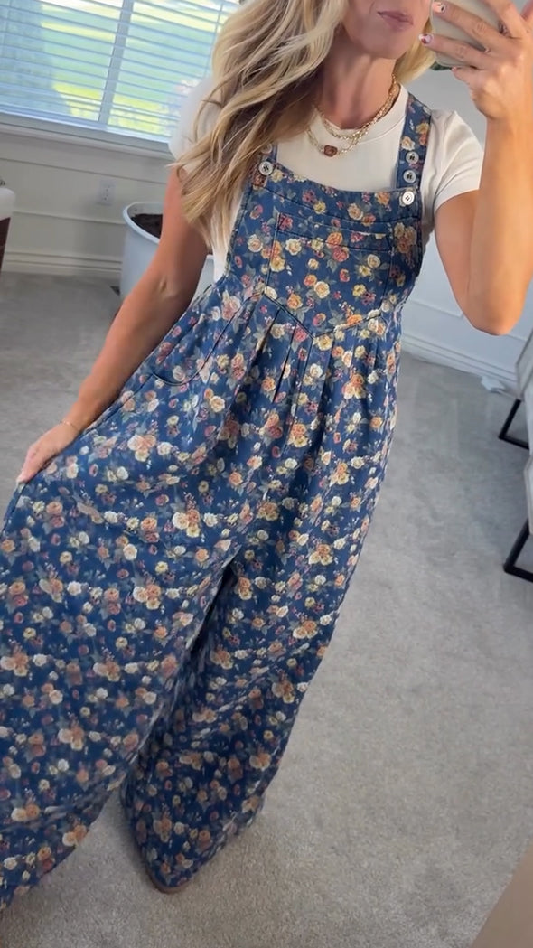 Womens Strap Printed Casual Jumpsuits