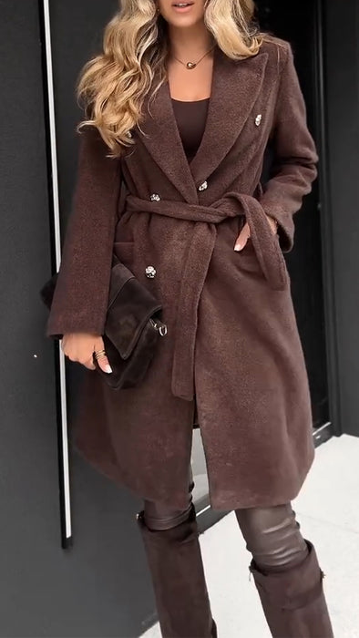 Women Lapel Temperament Casual Coat