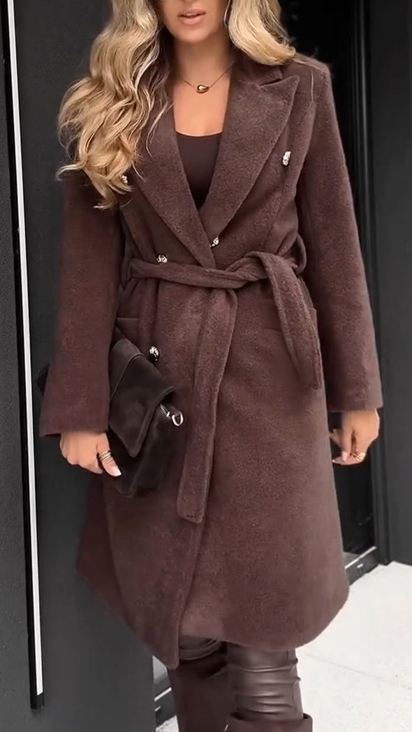 Women Lapel Temperament Casual Coat