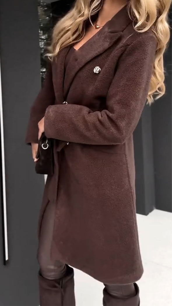 Women Lapel Temperament Casual Coat