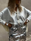 Womens Breasted Spliced casual Cardigan