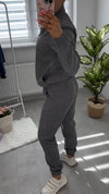 Women Stand-up Collar Zipper Jacket + Pants Casual Suit