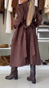 Women Lapel Straps and Temperament Casual Windbreaker Jacket