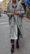 Women Lapel Splicing Temperament Casual Coat