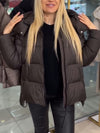 Women Hooded Splicing Casual Cotton Jacket