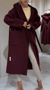 Women Hooded Solid Color Temperament Casual Windbreaker Jacket