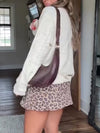 Women Round Neck Solid Color Knitted Sweater
