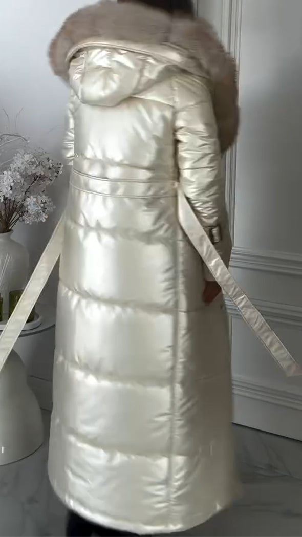 Women Fur Collar Splicing Temperament Casual Coat