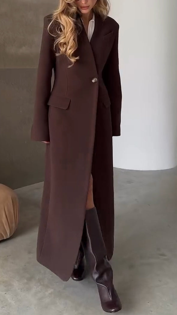 Women Solid Color Temperament Casual Coat