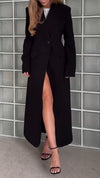 Women Solid Color Temperament Casual Coat