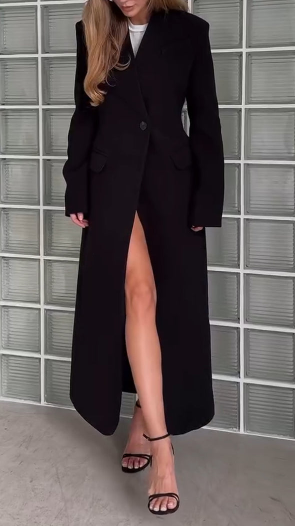 Women Solid Color Temperament Casual Coat