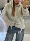 Women Hooded Knitted Casual Top